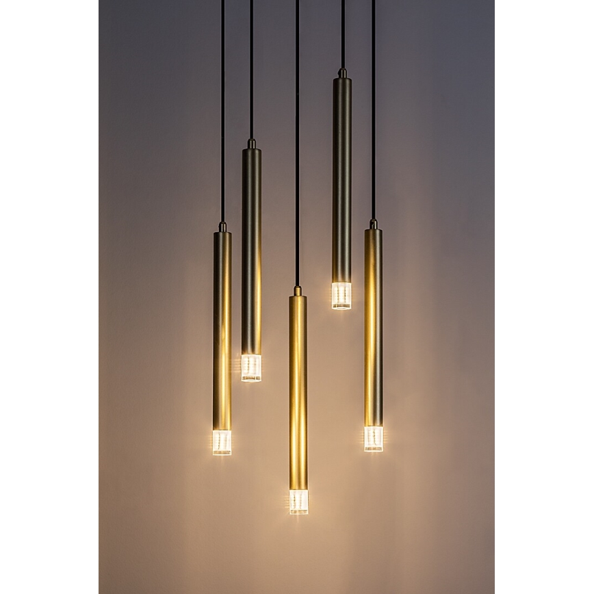 Rabalux - Lámpara colgante 5xG9/5W/230V dorado