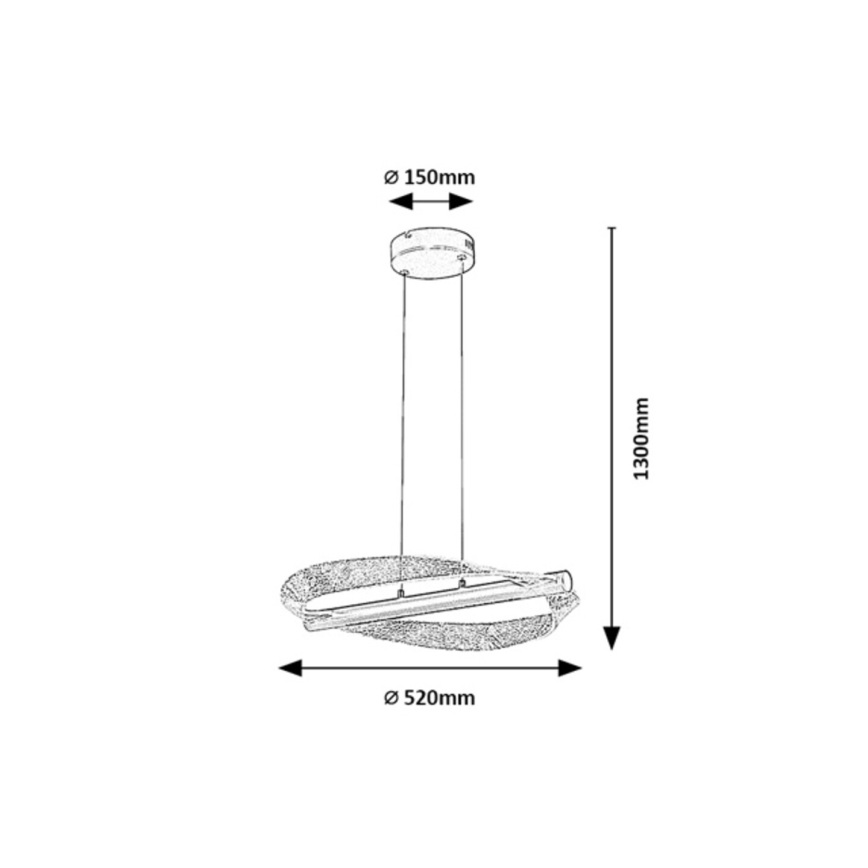 Rabalux - Lámpara colgante LED con cable LED/24W/230V 3000K