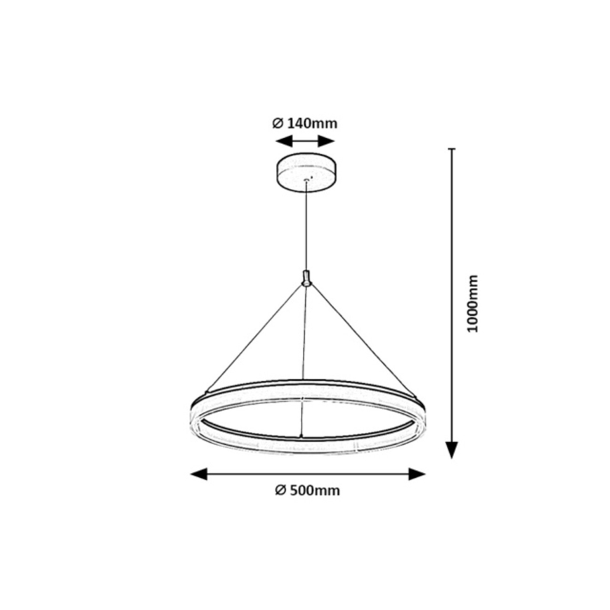 Rabalux - Lámpara colgante LED regulable con cable LED/24W/230V 3000-6500K + control remoto