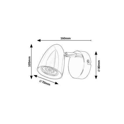 Rabalux - Foco de pared 1xGU10/5W/230V blanco