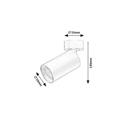 Rabalux - Foco orientable 1xGU10/7W/230V negro