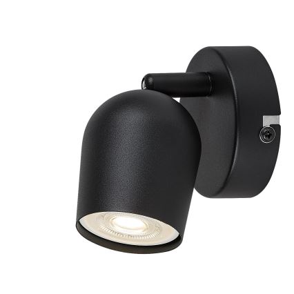 Rabalux - Aplique de pared con foco orientable 1xGU10/15W/230V negro