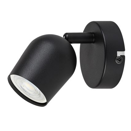 Rabalux - Aplique de pared con foco orientable 1xGU10/15W/230V negro