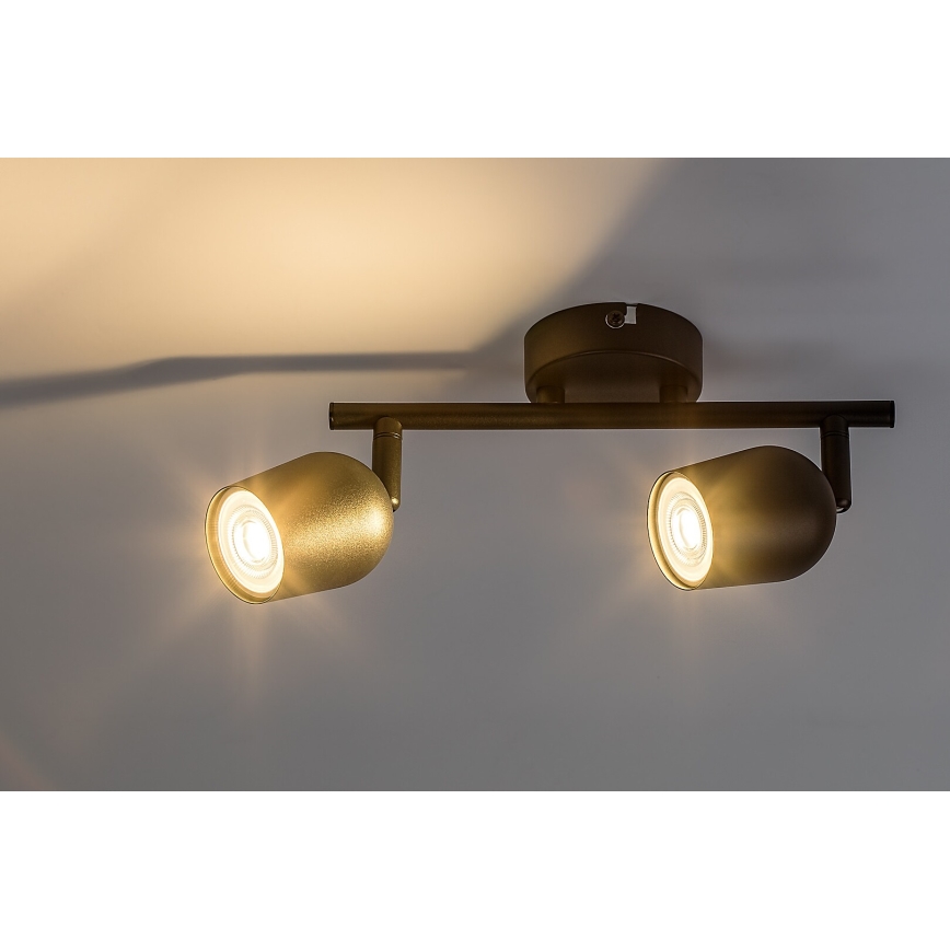 Rabalux - Lámpara spot 2x GU10, 15 W, 230 V, negra