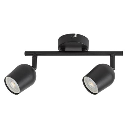 Rabalux - Lámpara spot 2x GU10, 15 W, 230 V, negra