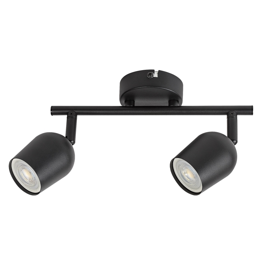 Rabalux - Lámpara spot 2x GU10, 15 W, 230 V, negra