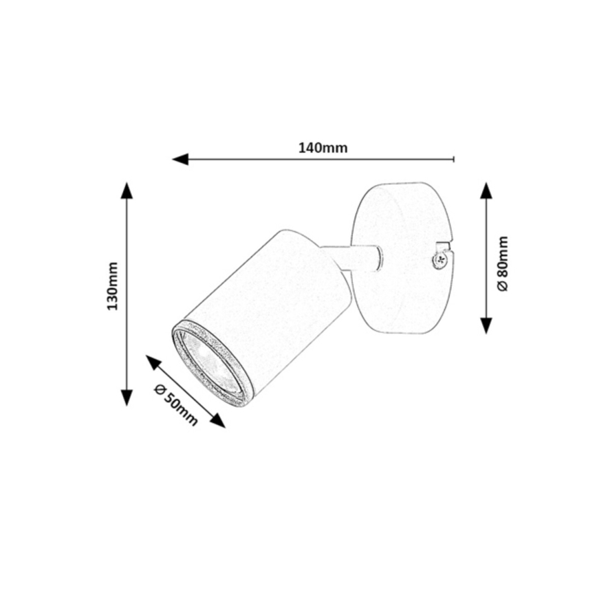 Rabalux - Aplique de pared tipo spot 1xGU10/15W/230V negro
