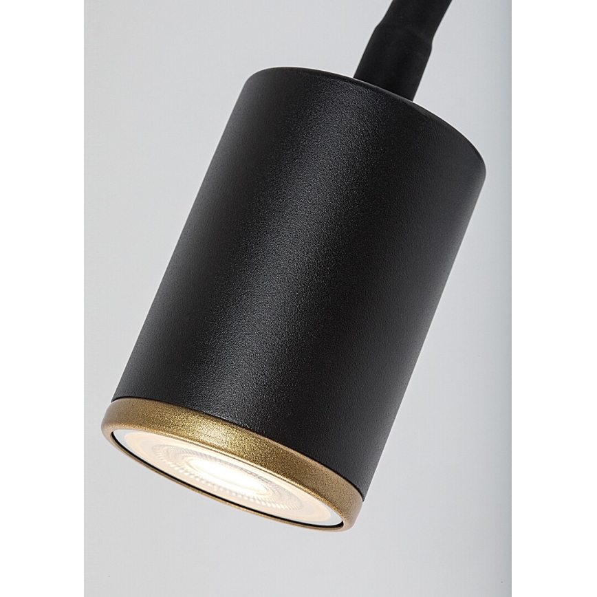 Rabalux - Aplique de pared orientable 1xGU10/15W/230V negro