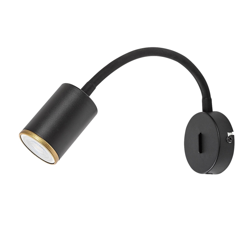 Rabalux - Aplique de pared orientable 1xGU10/15W/230V negro