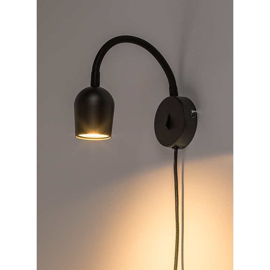 Rabalux - Aplique de pared tipo spot 1xGU10/15W/230V negro