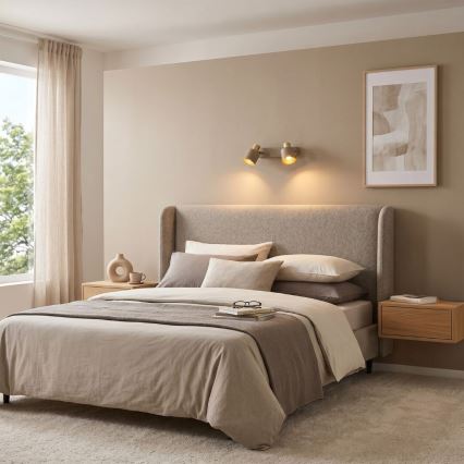 Rabalux - Lámpara de techo con 2 focos E14, 10W, 230V, beige