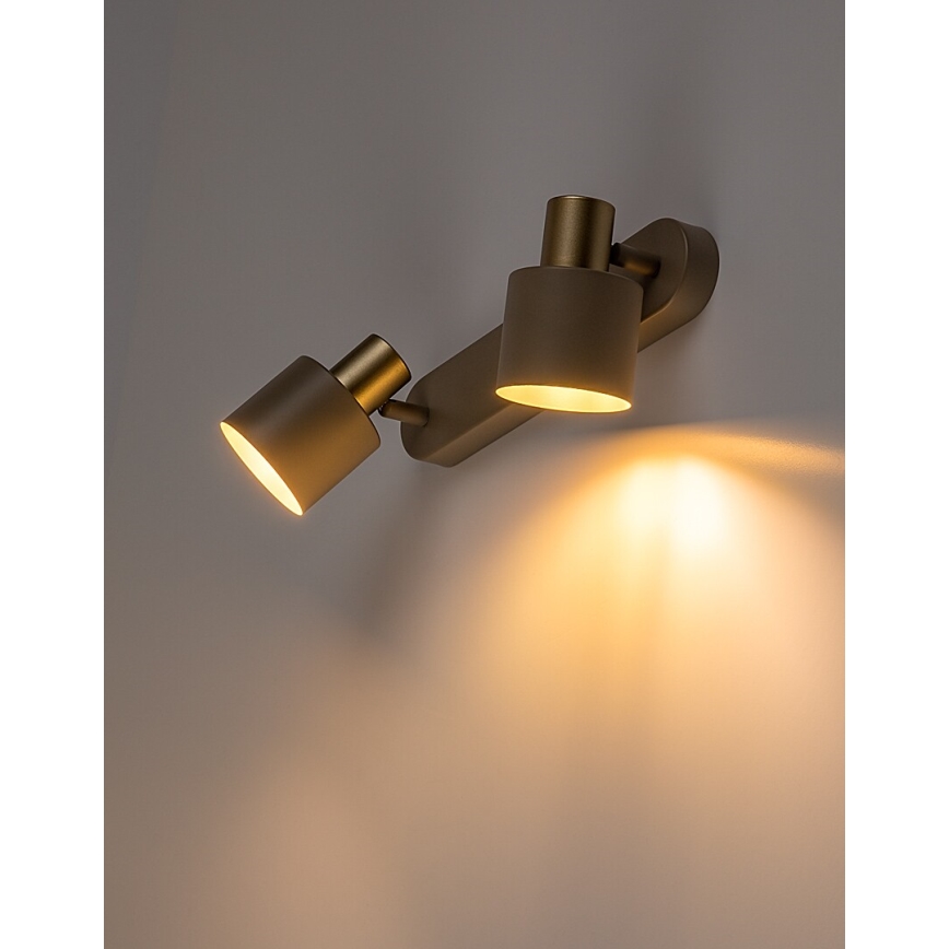 Rabalux - Lámpara de techo con 2 focos E14, 10W, 230V, beige