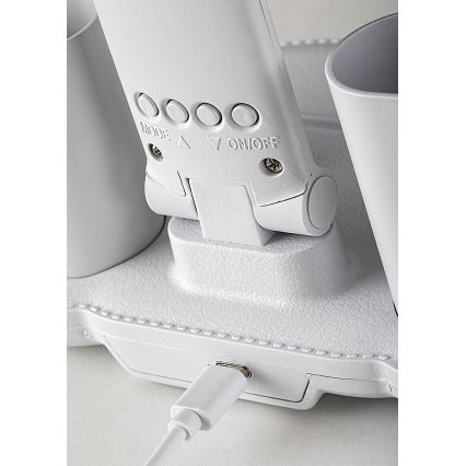 Rabalux - Lámpara de mesa LED regulable con ventilador y pantalla LED/7W/5V 3000/4000/6500K