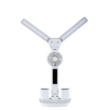Rabalux - Lámpara de mesa LED regulable con ventilador y pantalla LED/7W/5V 3000/4000/6500K