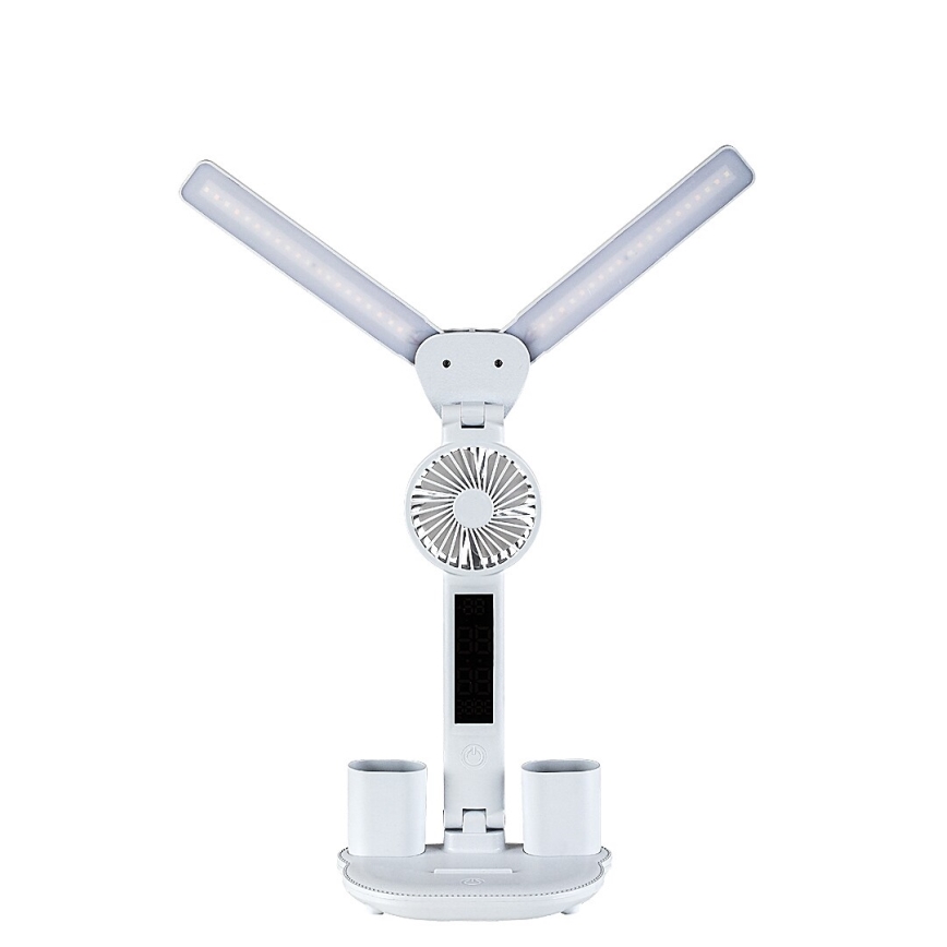 Rabalux - Lámpara de mesa LED regulable con ventilador y pantalla LED/7W/5V 3000/4000/6500K