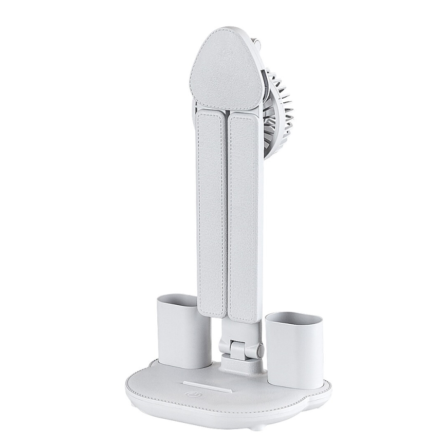 Rabalux - Lámpara de mesa LED regulable con ventilador y pantalla LED/7W/5V 3000/4000/6500K
