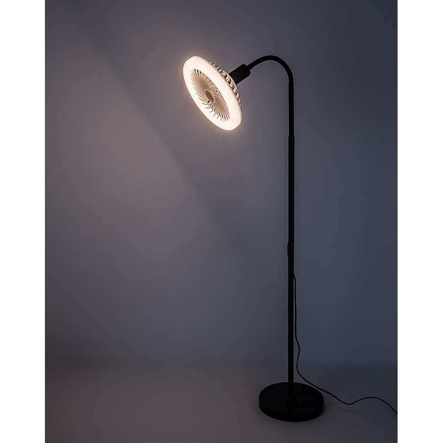 Rabalux - Lámpara de pie LED regulable con ventilador Ø 30 cm 1xE27/16W/230V 3000-6500K + mando a distancia