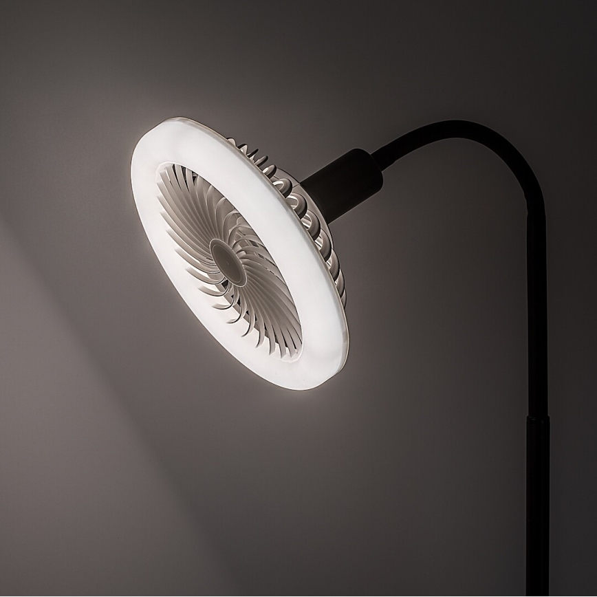 Rabalux - Lámpara de pie LED regulable con ventilador Ø 30 cm 1xE27/16W/230V 3000-6500K + mando a distancia