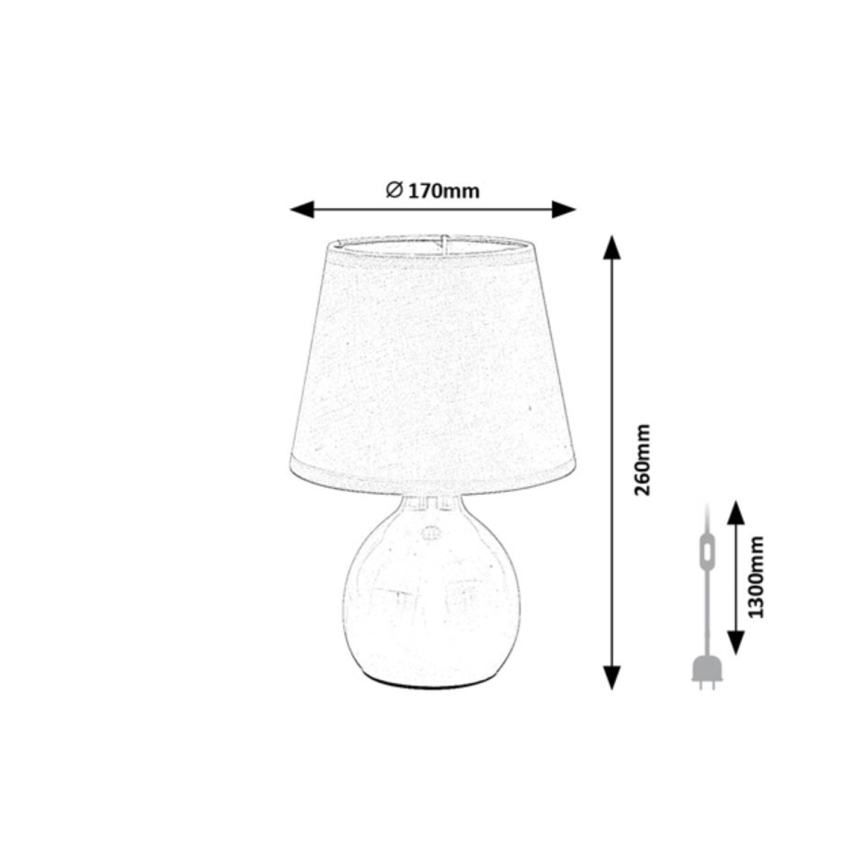 Rabalux - Lámpara de mesa 1xE14/40W/230V beige