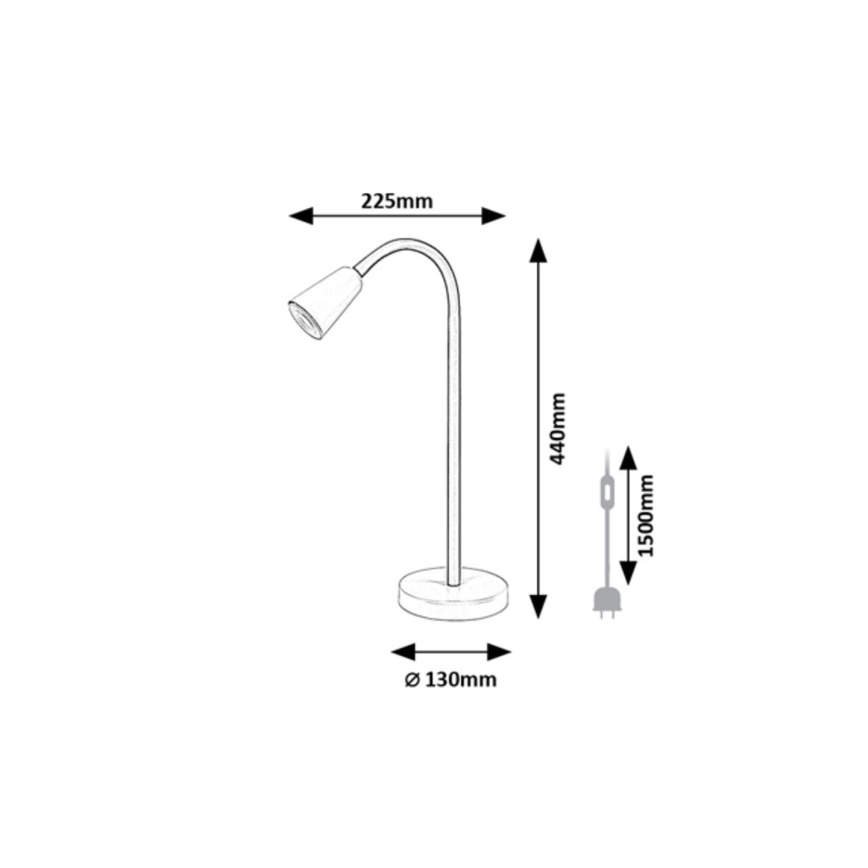 Rabalux - Lámpara de mesa 1xGU10/7W/230V, color crema