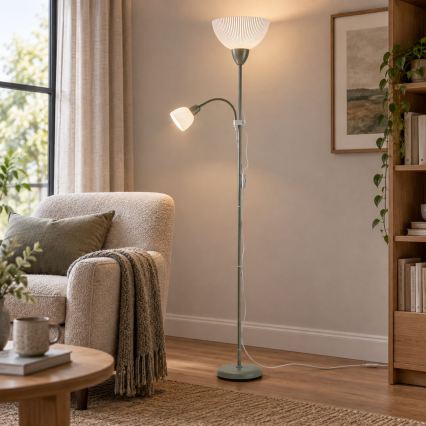 Rabalux - Lámpara de pie 1xE27/60W/230V + 1xE14/25W, verde