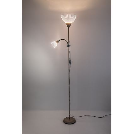 Rabalux - Lámpara de pie 1xE27/60W/230V + 1xE14/25W beige