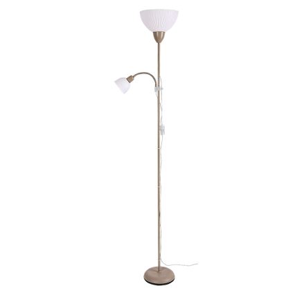 Rabalux - Lámpara de pie 1xE27/60W/230V + 1xE14/25W beige