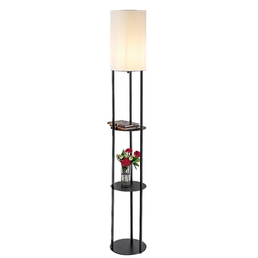 Rabalux - Lámpara de pie con estantes 1xE27/40W/230V negra