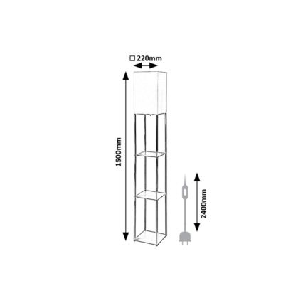Rabalux - Lámpara de pie 1xE27/40W/230V beige