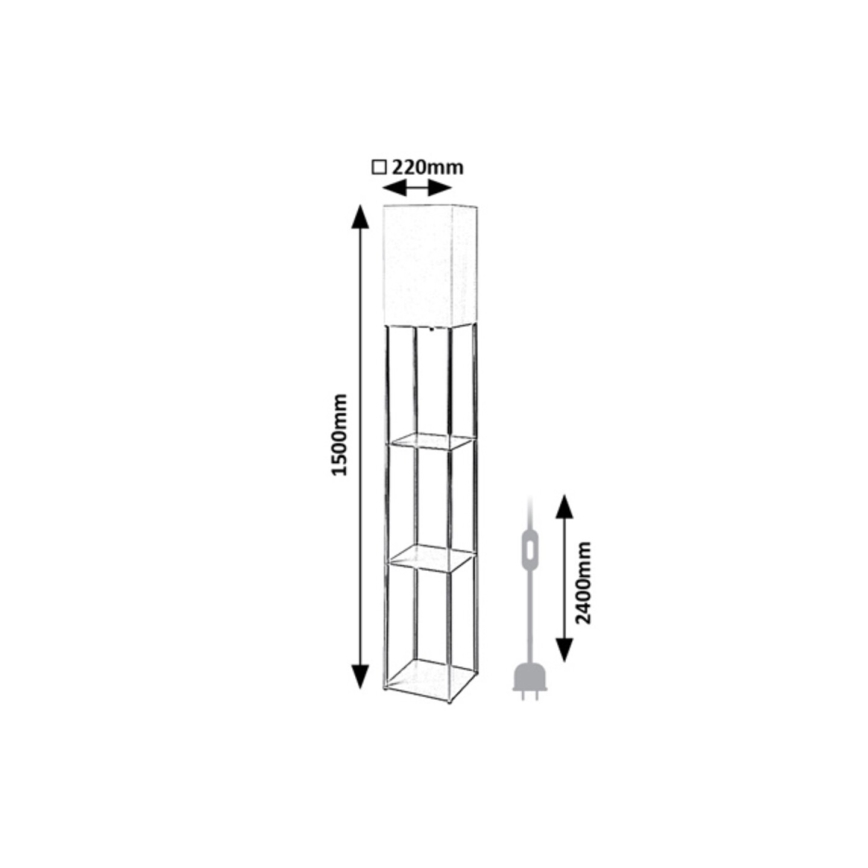 Rabalux - Lámpara de pie 1xE27/40W/230V beige