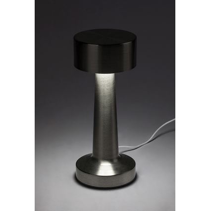 Rabalux - LED Lámpara de mesa táctil recargable LED/2,7W/5V 1200mAh 3000/4000/6000K cromo mate