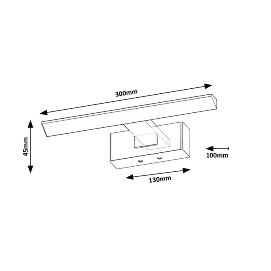 Rabalux - Iluminación para espejo de baño LED/6W/230V IP44 30 cm cromo brillante