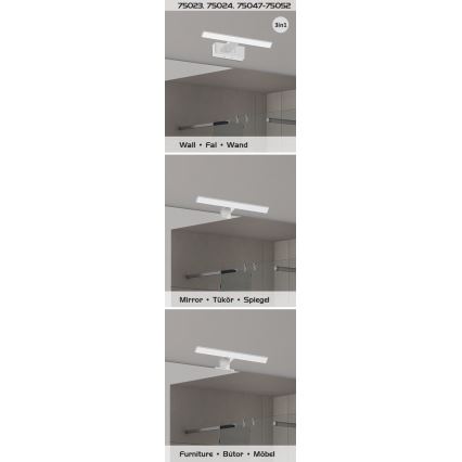 Rabalux - Lámpara LED para espejo de baño LED/6W/230V IP44 30 cm negro
