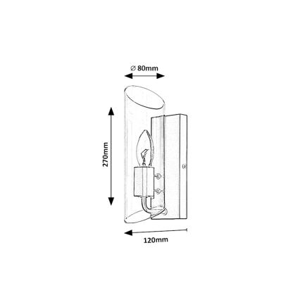Rabalux - Aplique de baño 1xE14/12W/230V IP44 negro