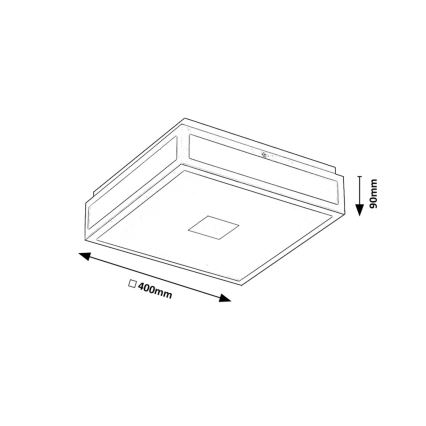 Rabalux - Plafón LED de baño LED/24W/230V IP44 4000K 40x40 cm blanco
