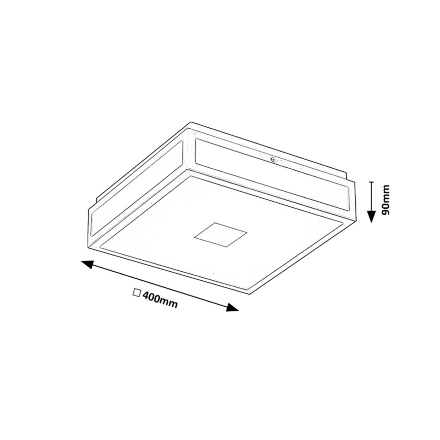 Rabalux - Plafón LED de baño LED/24W/230V IP44 4000K 40x40 cm blanco