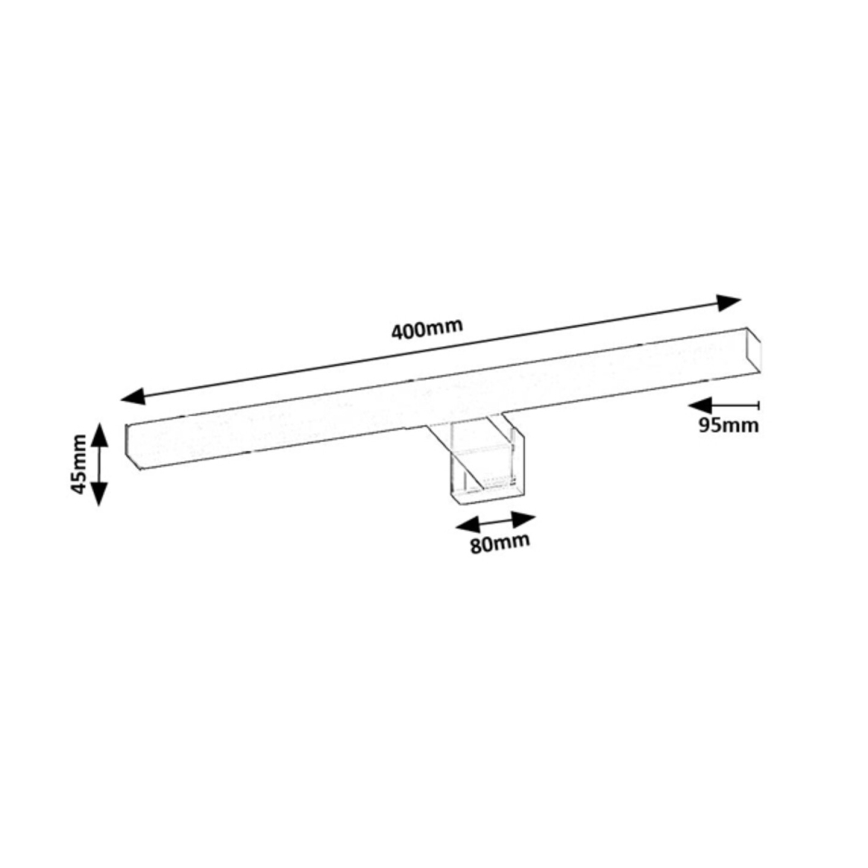 Rabalux - Iluminación LED para espejo de baño LED/6W/230V IP44 40 cm cromo brillante