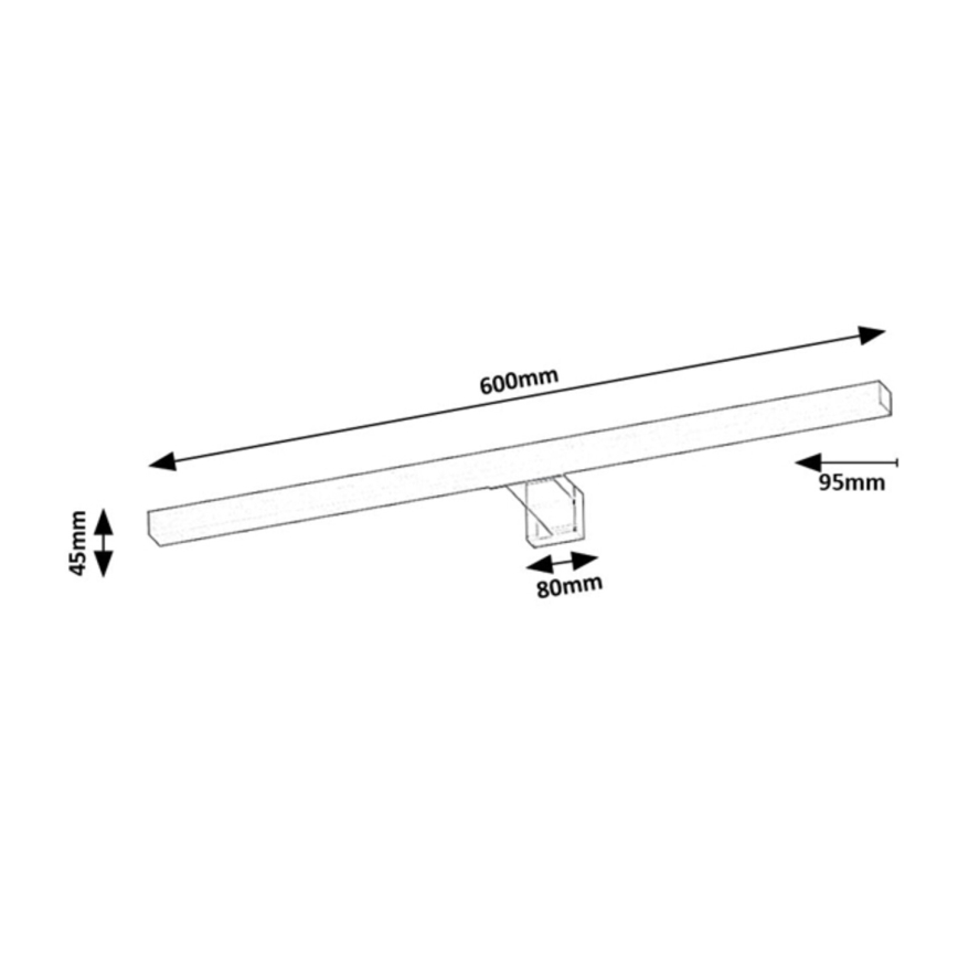 Rabalux - Iluminación LED para espejo de baño LED/9W/230V IP44 60 cm cromo brillante