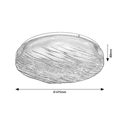 Rabalux - Luminaria de techo LED para baño LED/36W/230V IP44 4000K Ø 47,5 cm