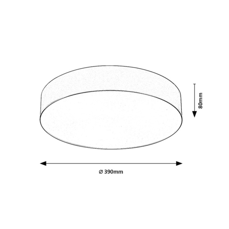 Rabalux - Lámpara de techo para exterior 3xE27/9W/230V, diámetro 39 cm, IP43, negra