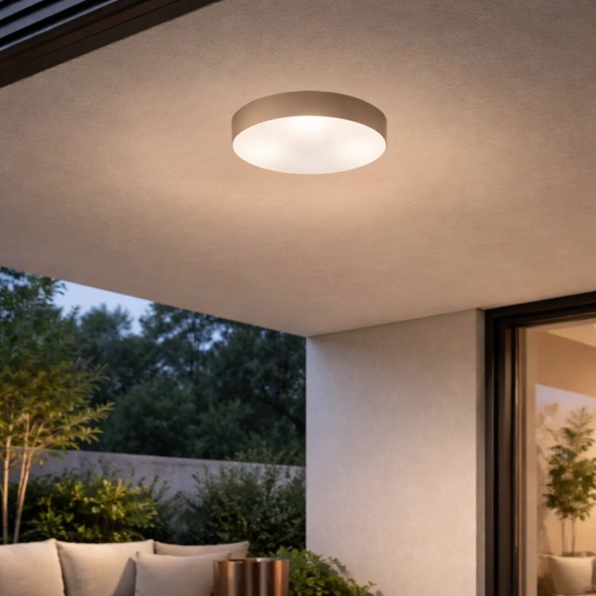 Rabalux - Lámpara de techo para exterior 2xE27/9W/230V Ø 29 cm IP43 beige