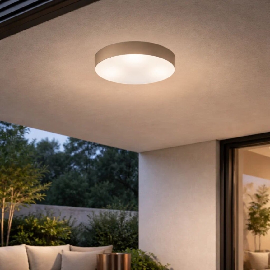 Rabalux - Luminaria de techo exterior 3xE27/9W/230V Ø 39 cm IP43 beige