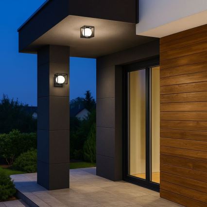 Rabalux - Aplique de pared exterior 1xE14/15W/230V IP44 negro