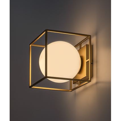 Rabalux - Aplique de pared para exteriores 1xE14/15W/230V IP44 dorado