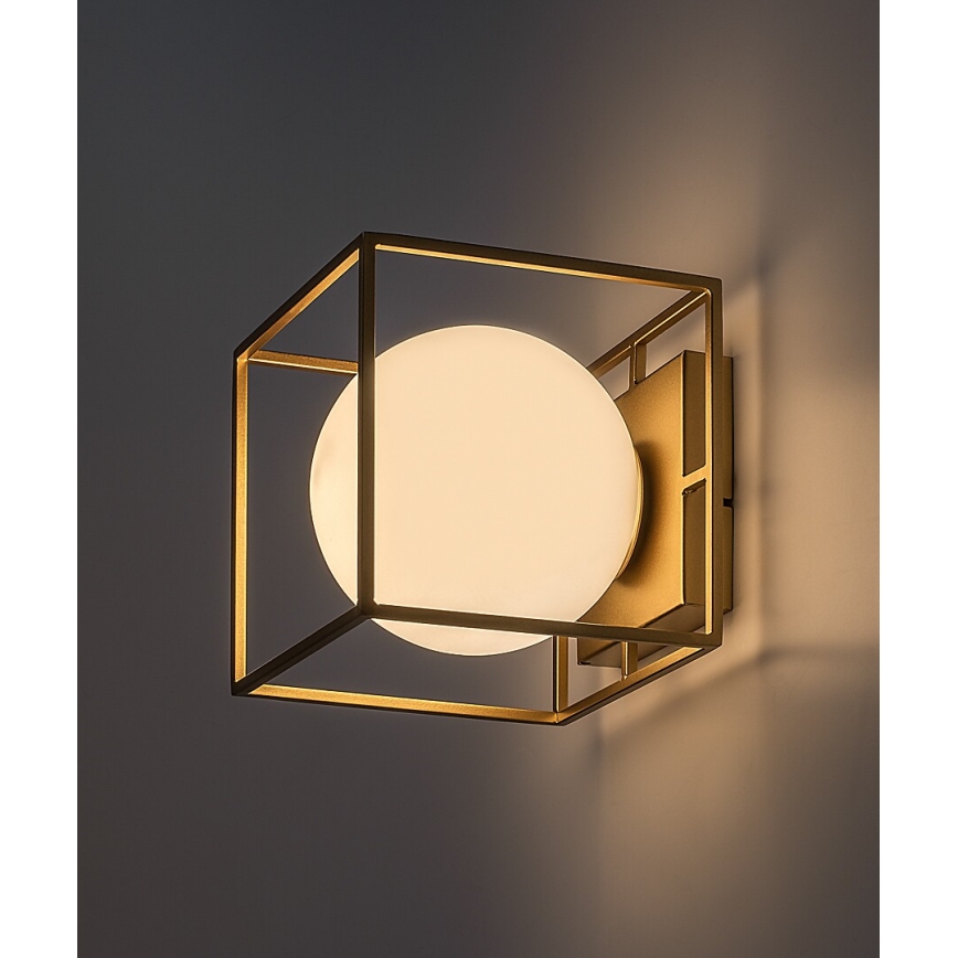 Rabalux - Aplique de pared para exteriores 1xE14/15W/230V IP44 dorado