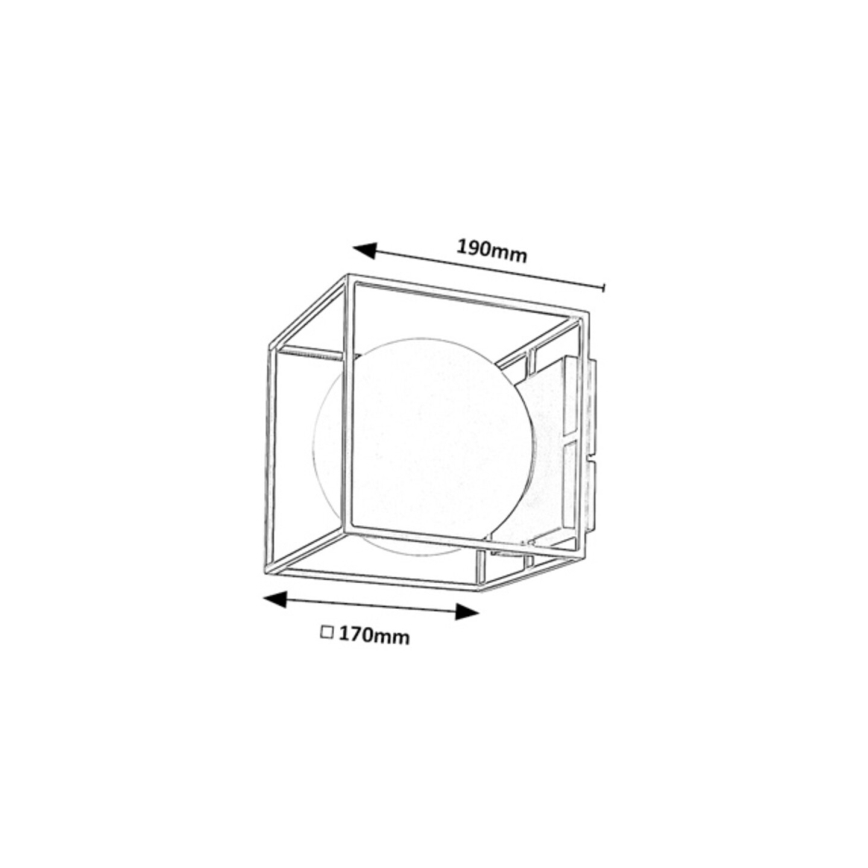 Rabalux - Aplique de pared para exteriores 1xE14/15W/230V IP44 dorado