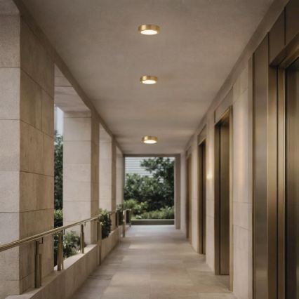 Rabalux - Lámpara de techo LED para baño LED/7W/230V Ø 12 cm IP44 dorada