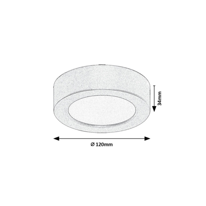 Rabalux - Lámpara de techo LED para baño LED/7W/230V Ø 12 cm IP44 dorada