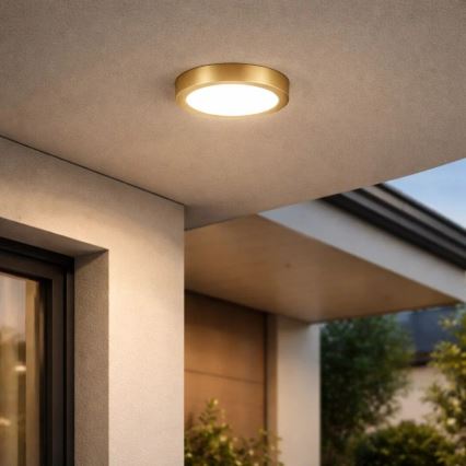 Rabalux - Lámpara de techo para baño LED/24W/230V Ø 22 cm IP44 dorada