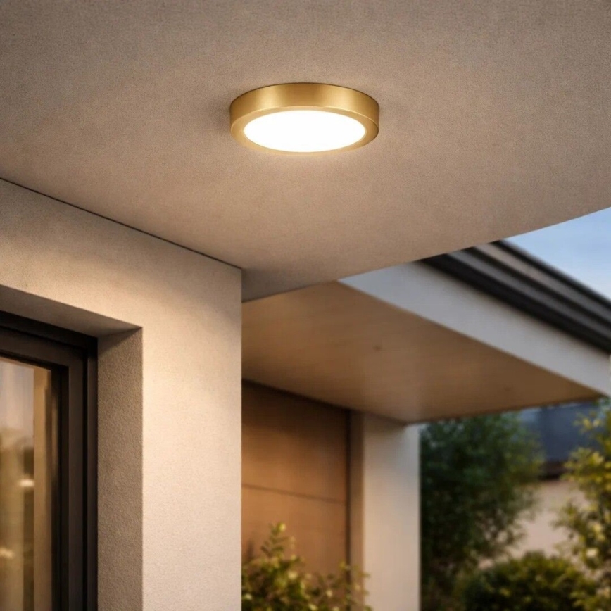 Rabalux - Lámpara de techo para baño LED/24W/230V Ø 22 cm IP44 dorada